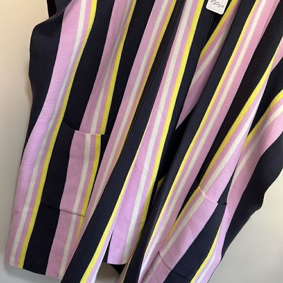 Free People All I Need Striped Hooded Kimono Poncho - Picture 4 of 13